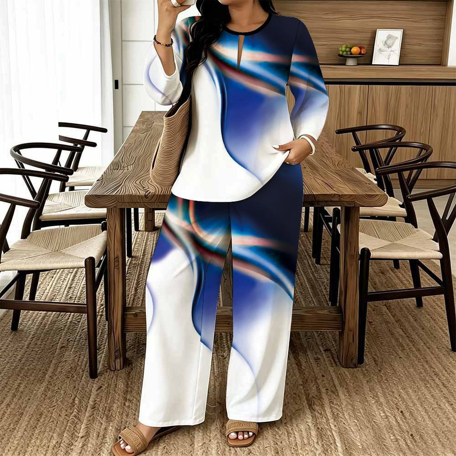 Summer Clothing Bundle - Setelan Dua Potong Wanita Motif Kasual,