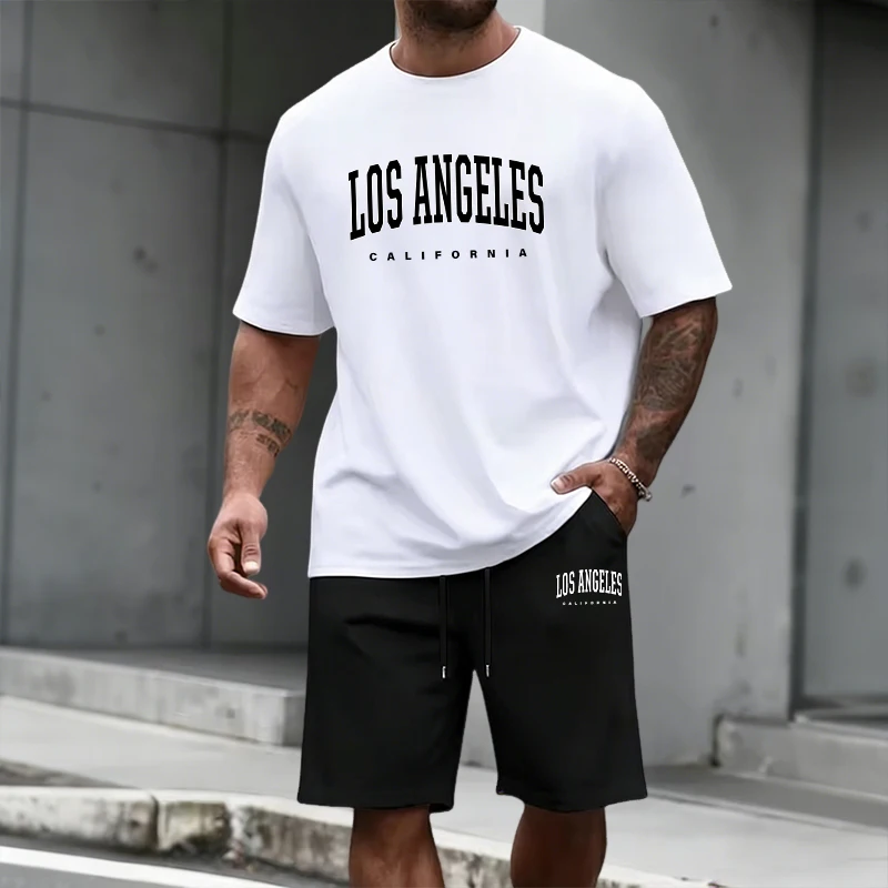 Summer Clothing Outfits - Setelan Olahraga Pria Atasan Lengan Pendek