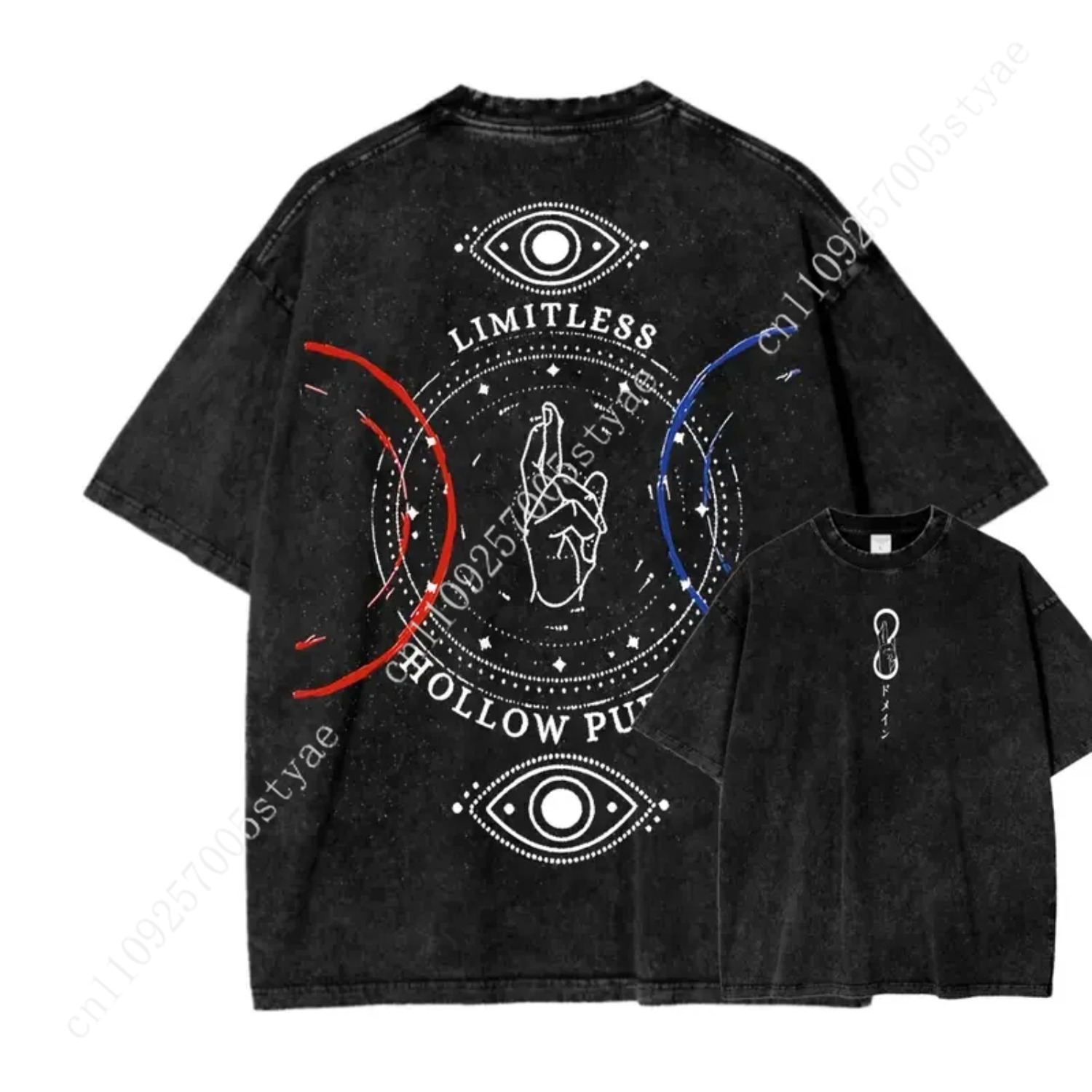 Summer Clothing Vintage - Kaos Print Anime Gojo Satoru Pria