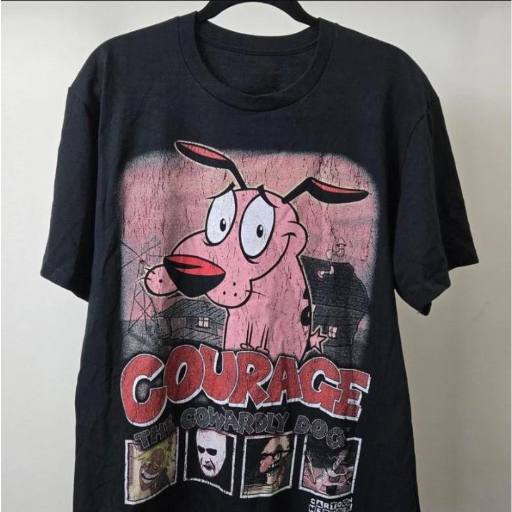 Summer Clothing Vintage - Kaus Lengan Pendek Gambar Kartun Anjing