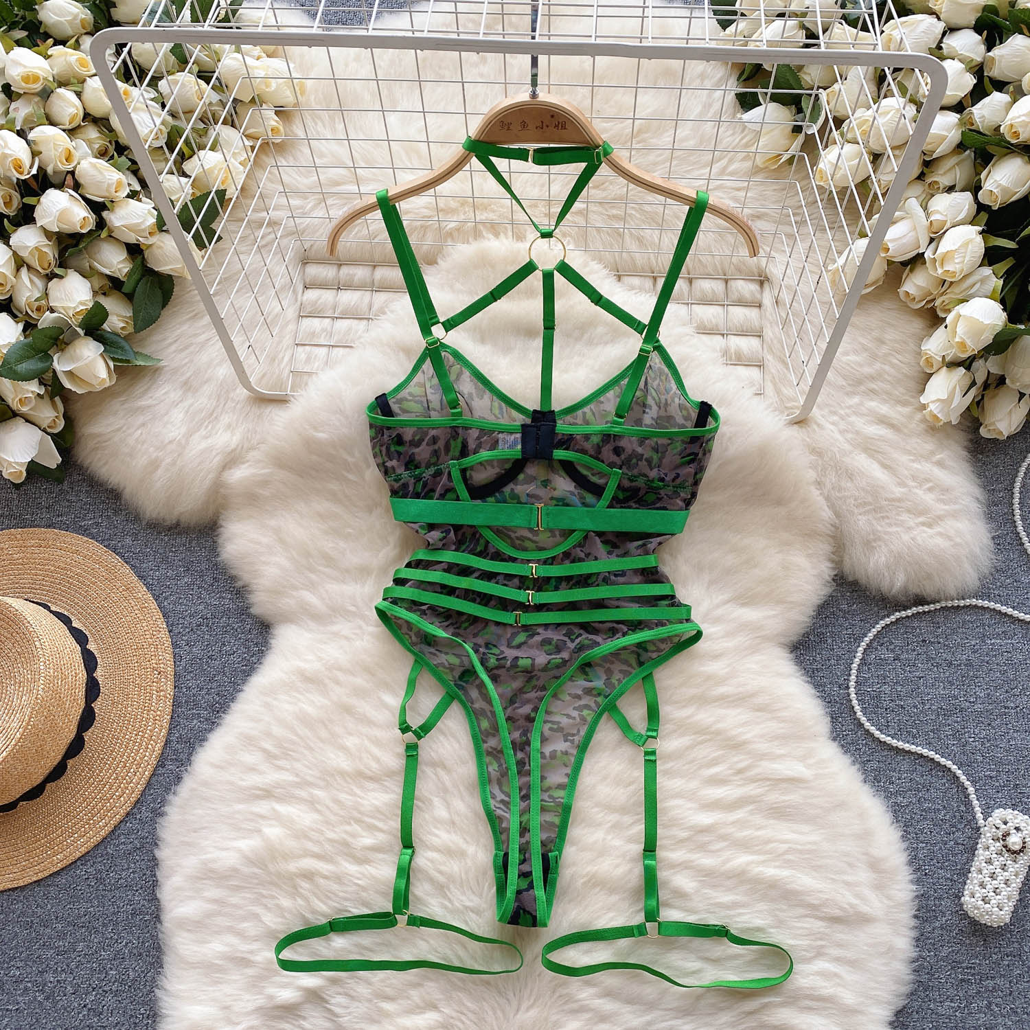 Summer Clothing Vintage - Baju jumpsuit wanita Hotsweet Mesh Vintage