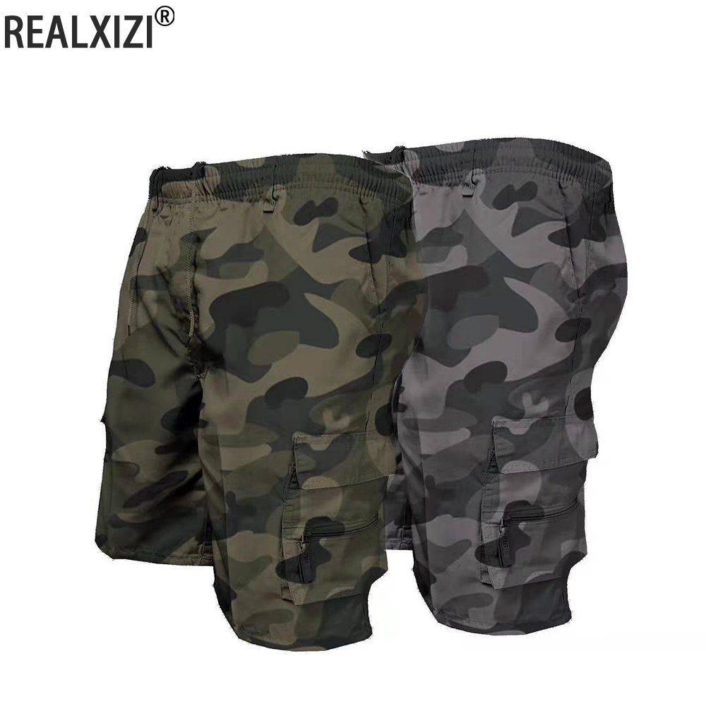 Summer Clothing Work - Celana pendek kargo longgar pria, Bawahan