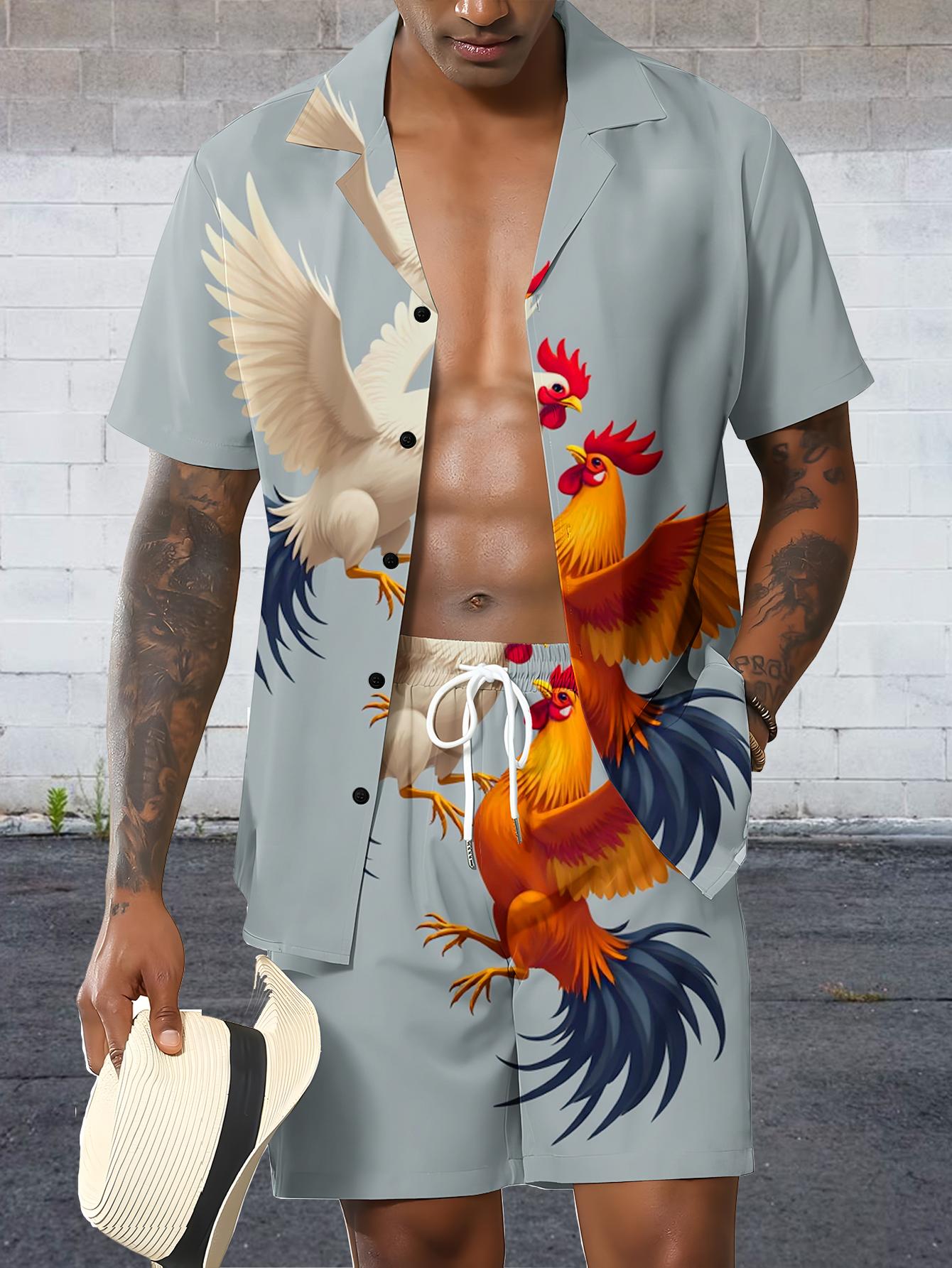 Summer Clothing Sets Men - Setelan Kemeja Pria 2026 Musim Semi/Panas