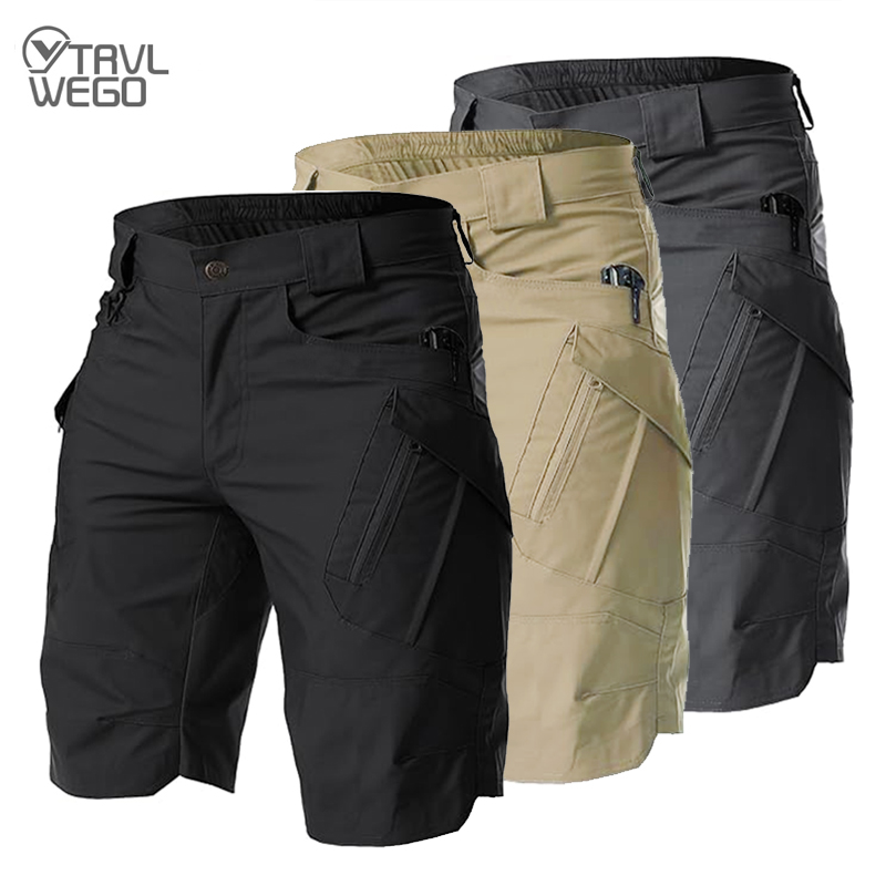 Summer Clothing Work - Celana Pendek Kargo Taktis Pria TRVLWEGO,