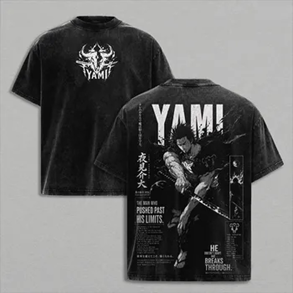 Summer Clothing Vintage - Kaos Manga Black Clover Yami Sukehiro