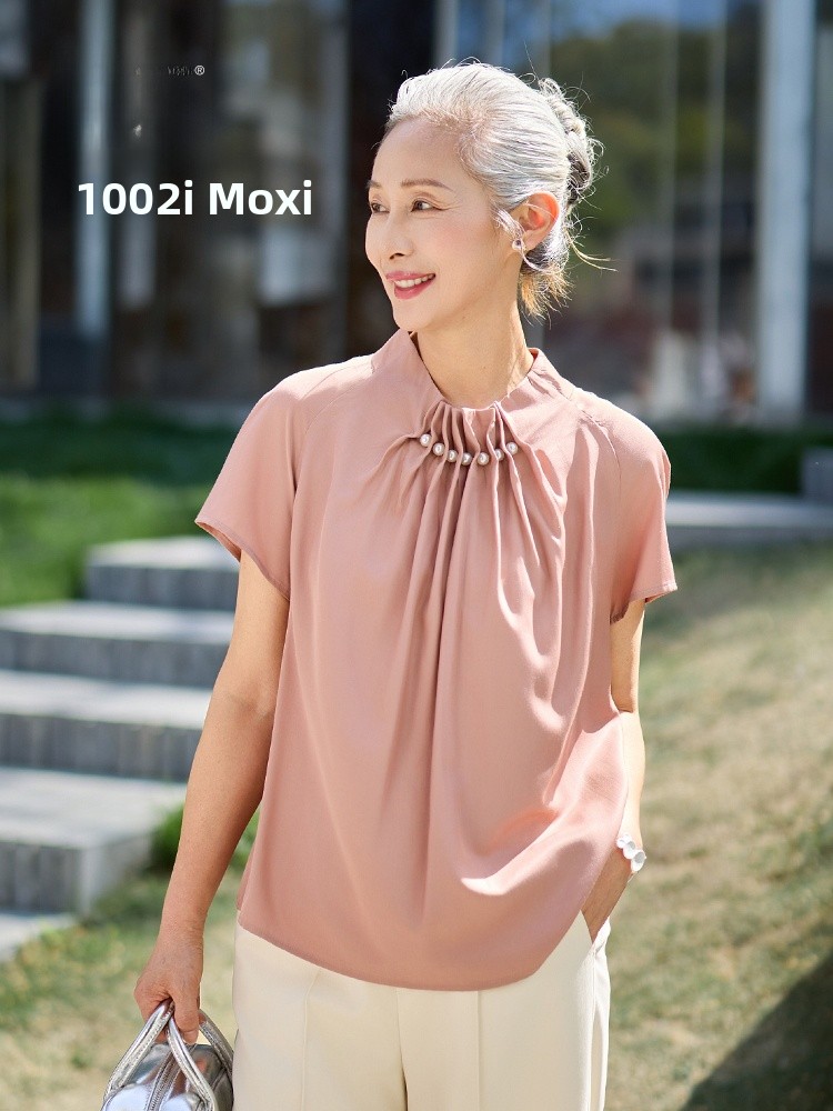Summer Clothing For Women Over 50 - Muzhi Kaos Tipis Lengan Pendek Modis