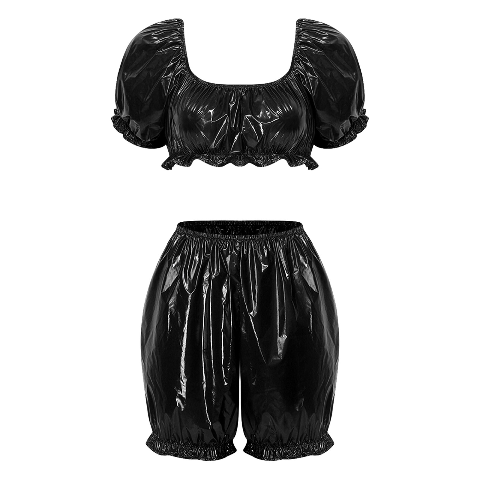 Summer Clothing Outfits - Pakaian Klub Wanita Bahan Kulit PU