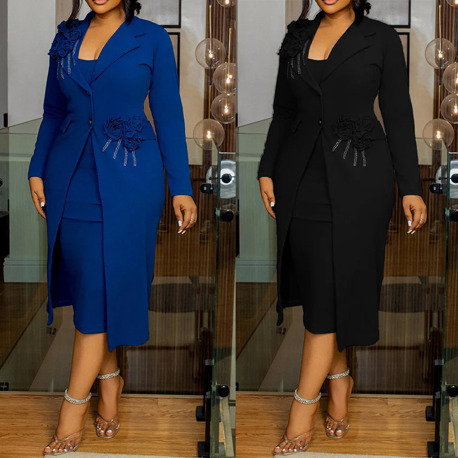 Summer Clothing Work - Set Gaun Wanita Dua Potong Set