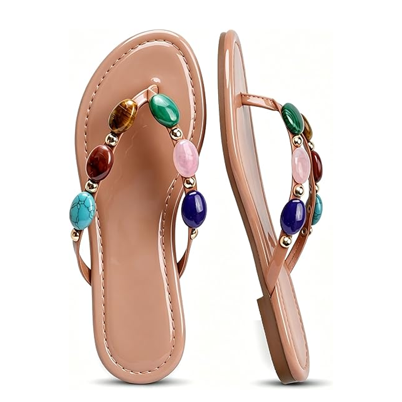 Flip Flop Jeweled - Sandal Jepit Wanita Musim Panas 2026