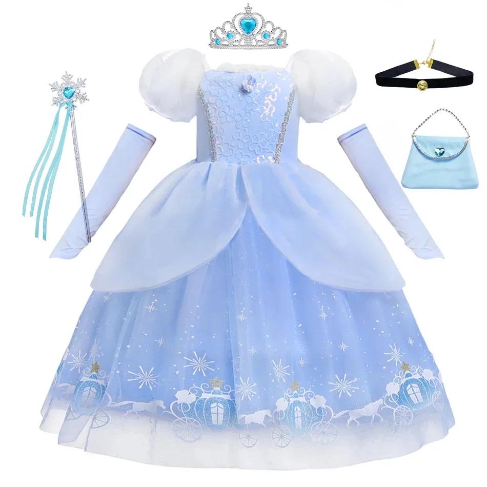 Gaun Cosplay putri Cinderella  - Summer Clothing For Kids Girls ulasan dan harga