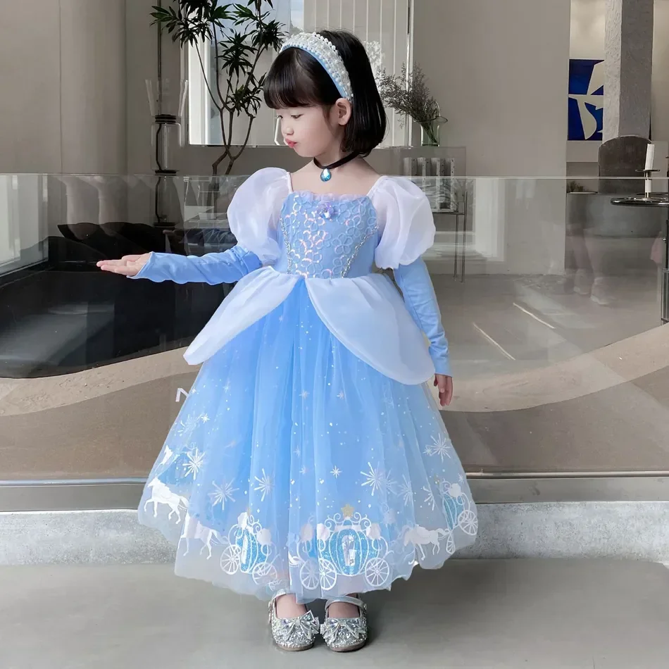 Gaun Cosplay putri Cinderella  - Summer Clothing For Kids Girls ulasan dan harga