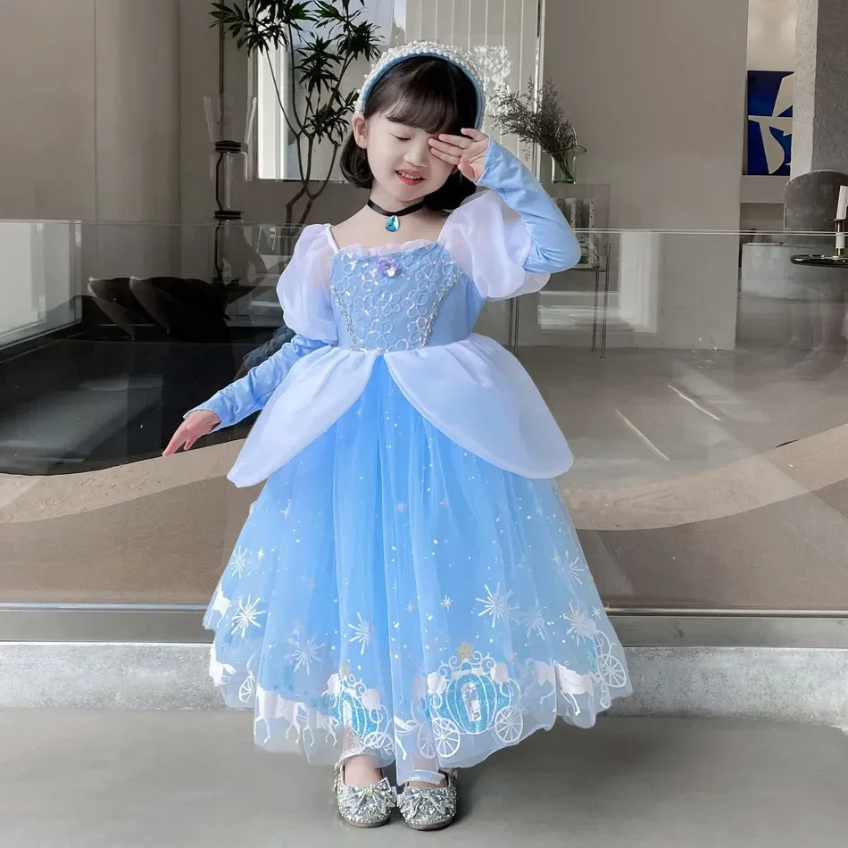 Gaun Cosplay putri Cinderella  - Summer Clothing For Kids Girls ulasan dan harga