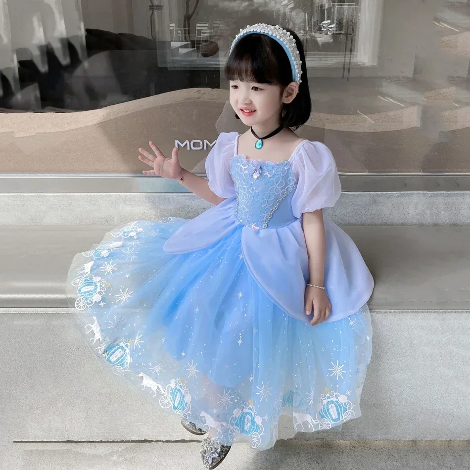 Gaun Cosplay putri Cinderella  - Summer Clothing For Kids Girls ulasan dan harga