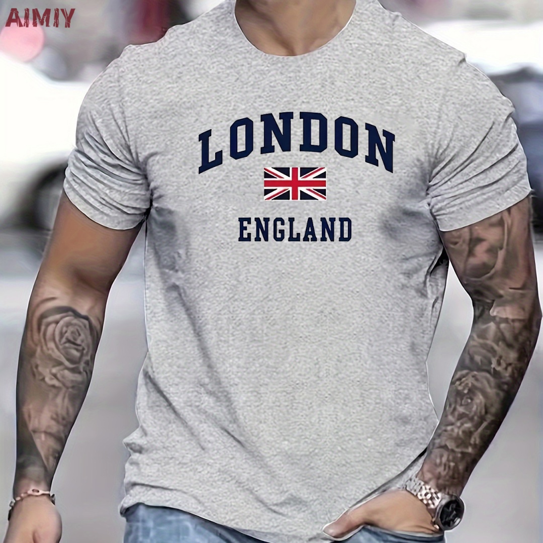Pakaian Pria Kaus Cetak Pola L - Summer Clothing London ulasan dan harga