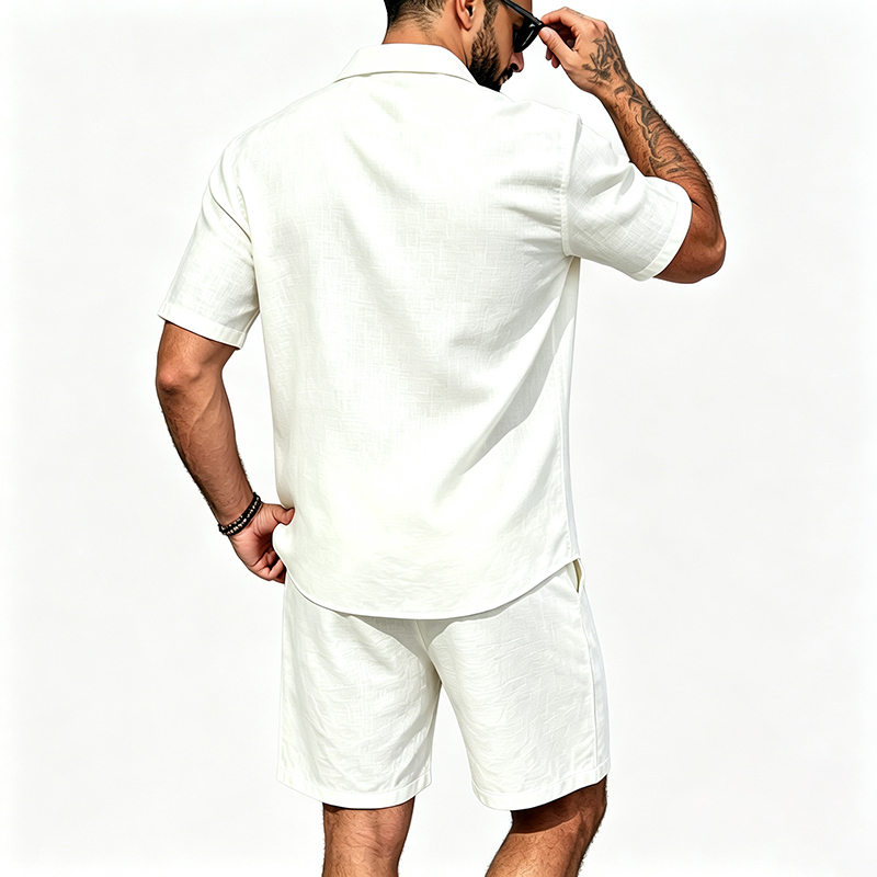 Pakaian Linen Pria Dua Potong  - Summer Clothing Outfits ulasan dan harga