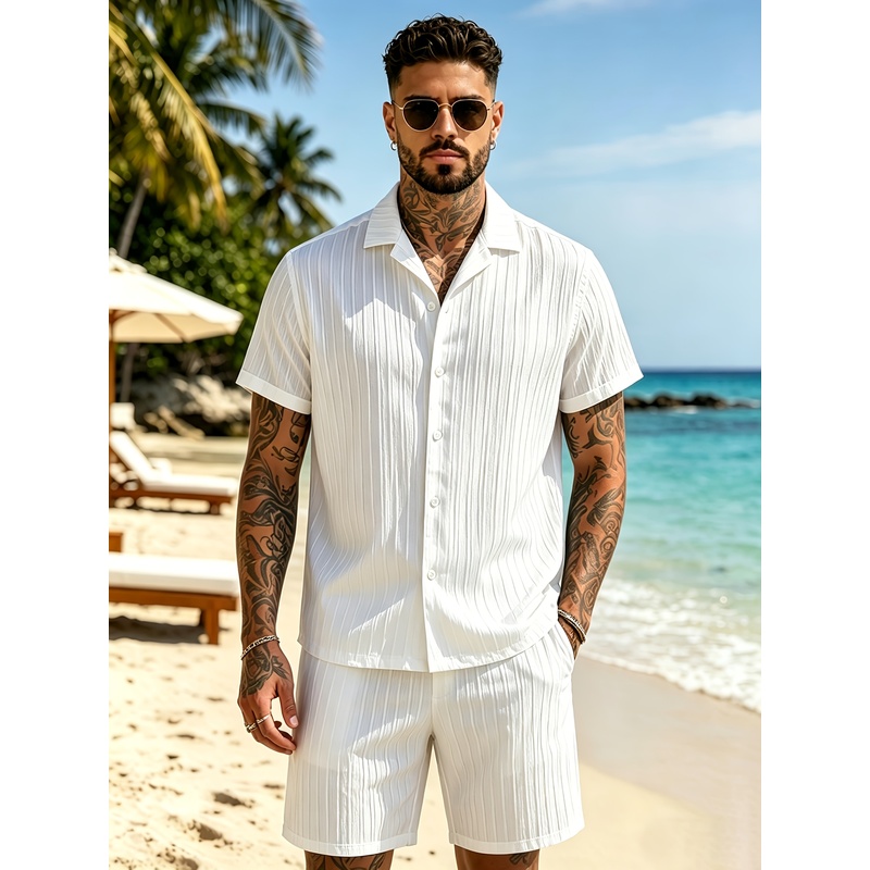 Setelan Kasual Musim Panas Pri - Summer Clothing Sets Men ulasan dan harga