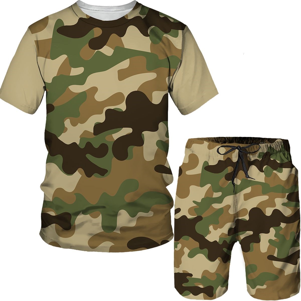 Setelan Pria Kamuflase Kaos Ce - Summer Clothing Outfits ulasan dan harga