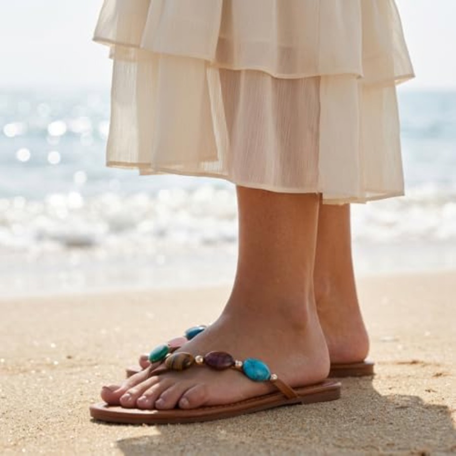 Sandal Wanita Berhias Permata, - Flip Flop Jeweled ulasan dan harga