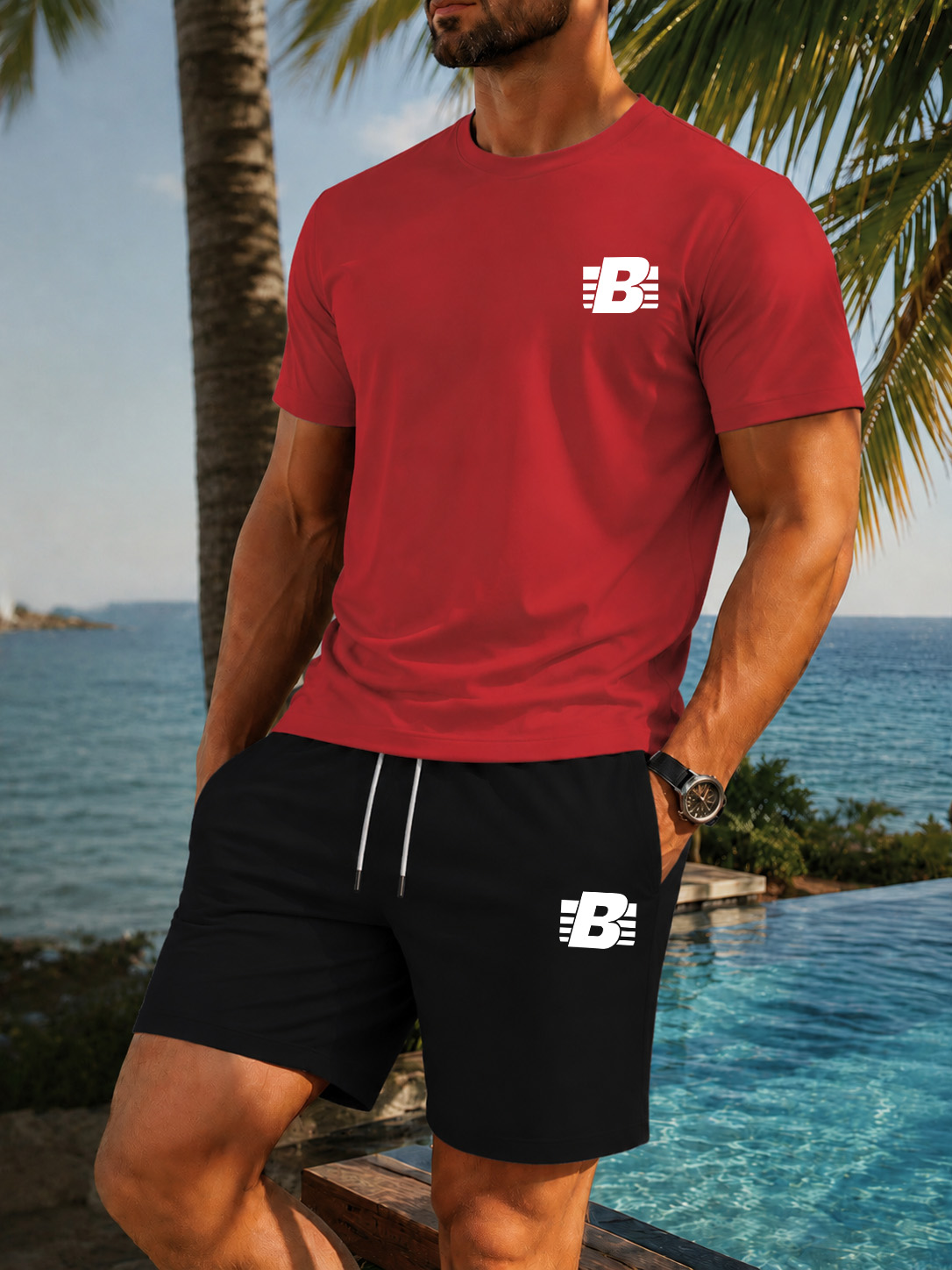 Setelan Olahraga Kasual Pria 2 - Summer Clothing Outfits ulasan dan harga
