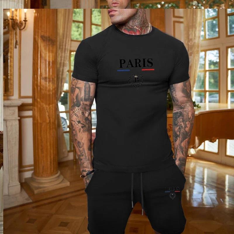 Setelan Kaos Lengan Pendek + C - Summer Clothing Sets Men ulasan dan harga